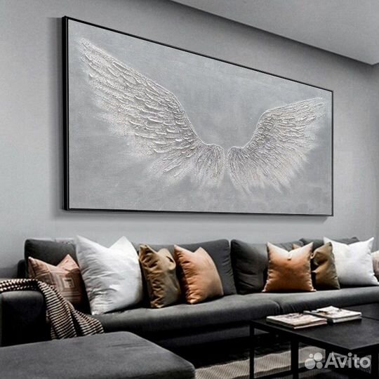 Интерьерная картина большая текстурная Крылья