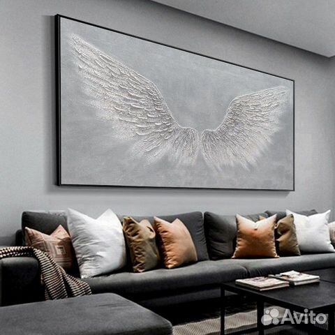 Интерьерная картина большая текстурная Крылья