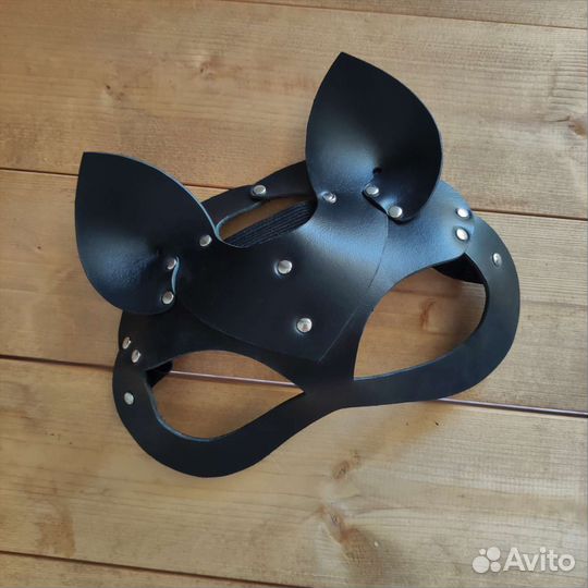 Маска кошки натуральная кожа