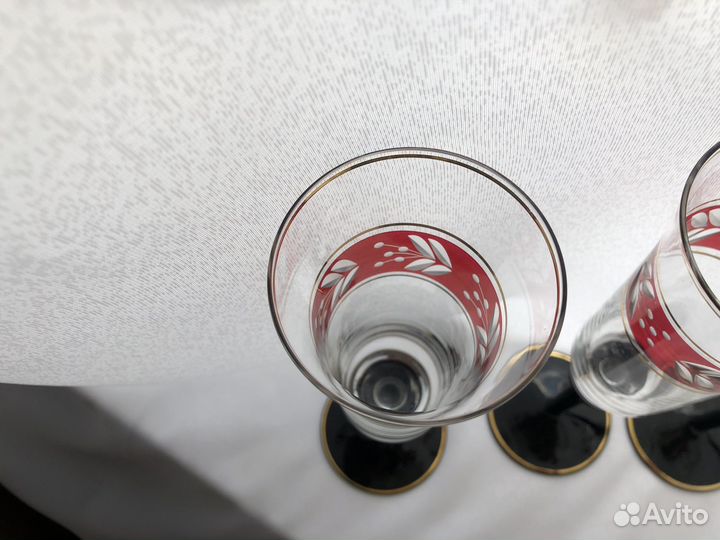 Фужеры цветное стекло