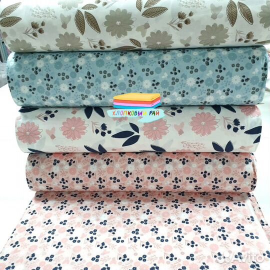 Ткань поплин/ранфорс с глиттером Турция