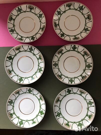 Кофейная пара, костяной фарфор, 6 персон