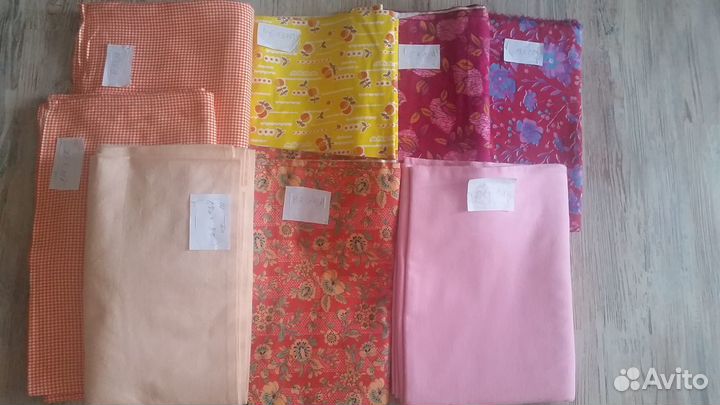 Отрезы тканей СССР(фланель,сатин,штапель,ситец,ше)