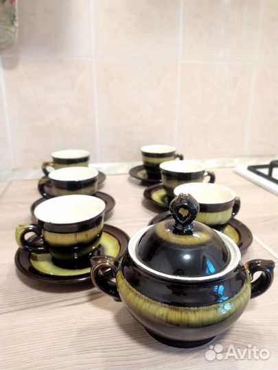 Кофейный сервиз СССР майолика Зик 