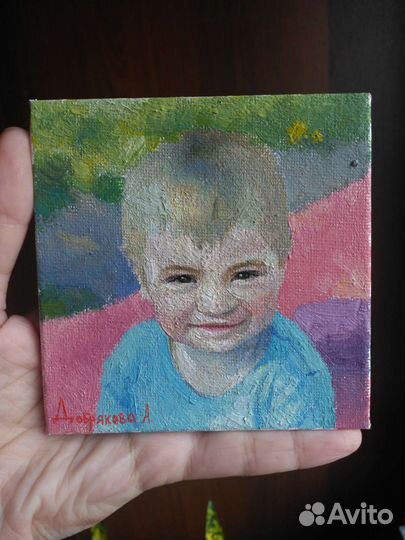 Картина маслом портрет мальчика