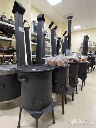 Печь под казан с дверцей под казан 6 литров