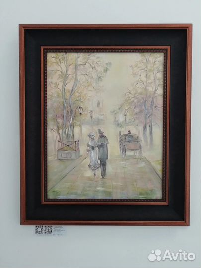 Интерьерная Картина маслом на холсте большая