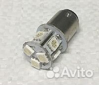 Лампа 12 В, 8 светодиодов 5050SMD (SA25/BA15D) зел