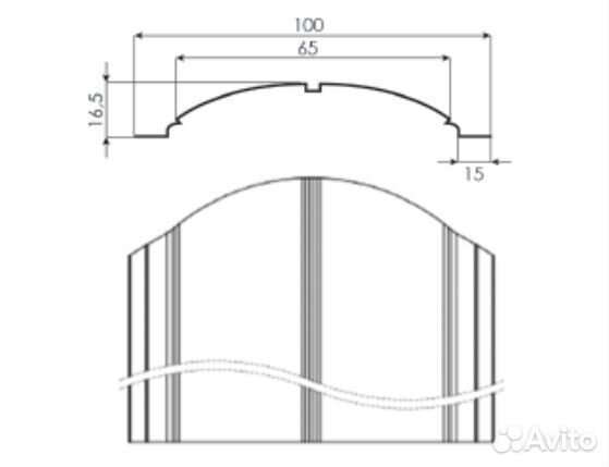 Штакетник Европланка 100x0,45 корич. красный