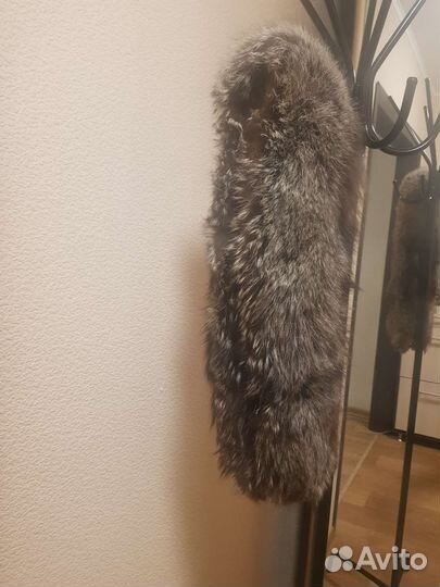 Меховой воротник чернобурка