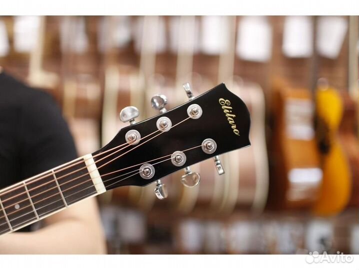 Elitaro E4010 BK акустическая гитара черная