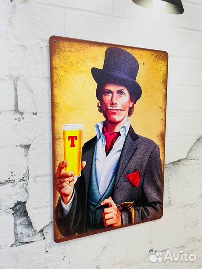 Декор на стену табличка Tennents Beer