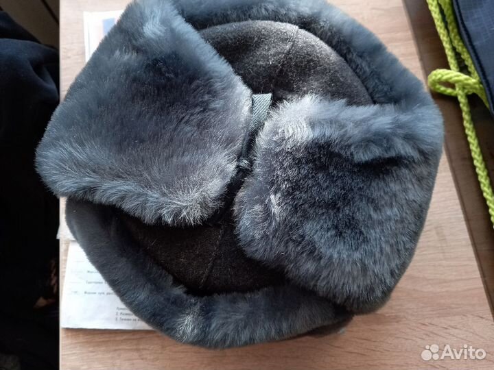 Мужская меховая шапка ушанка 56 размер