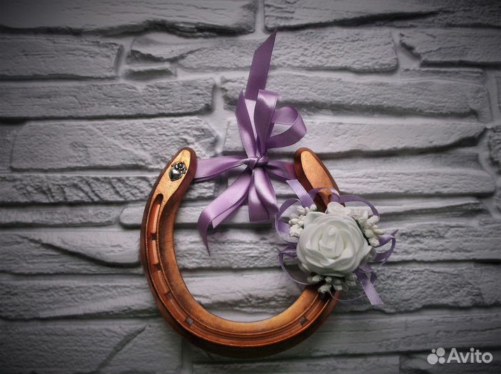 Подкова Медная в подарок в дом на счастье