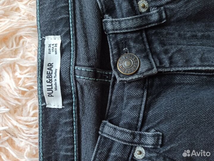 Джинсы pull and bear черные женские