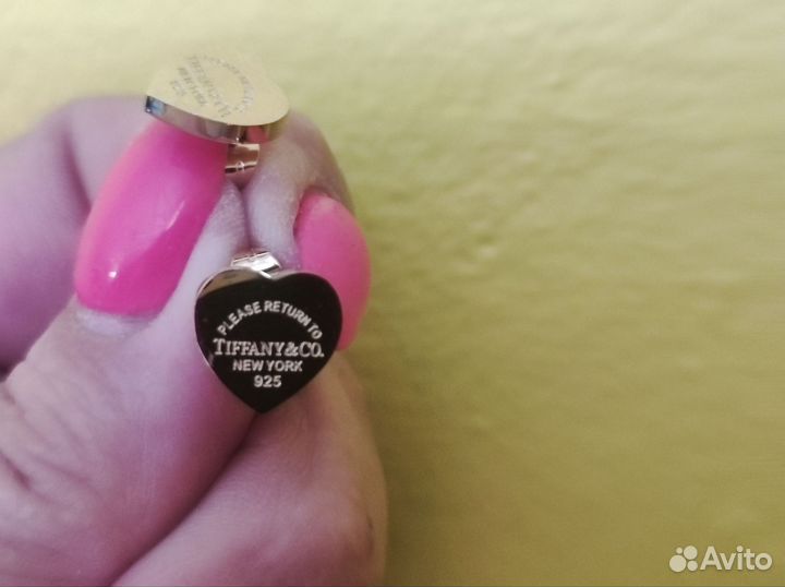 Серьги гвоздики -сердечко