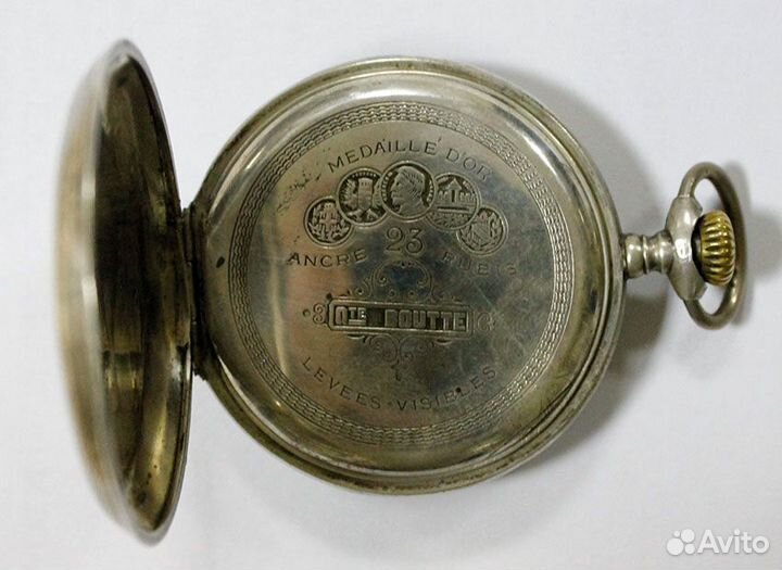Часы карманные механические. Gustave Jacot Locle