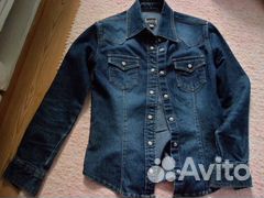 Кофта с логотипами,джинсовая рубашка Seppala 152см