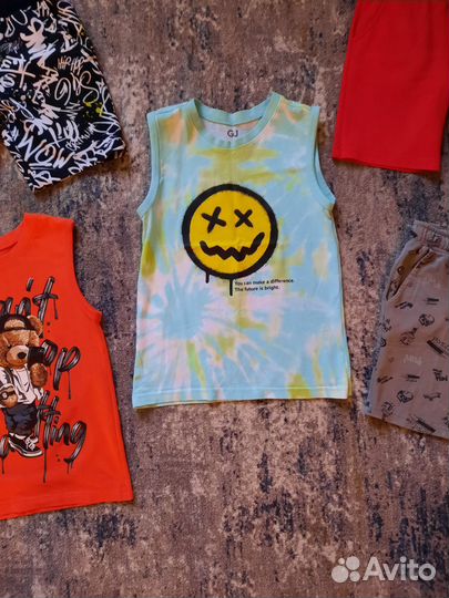 Шорты и майки, р. 122-128 (пакетом)