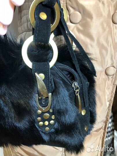 Сумка женская натуральная замша