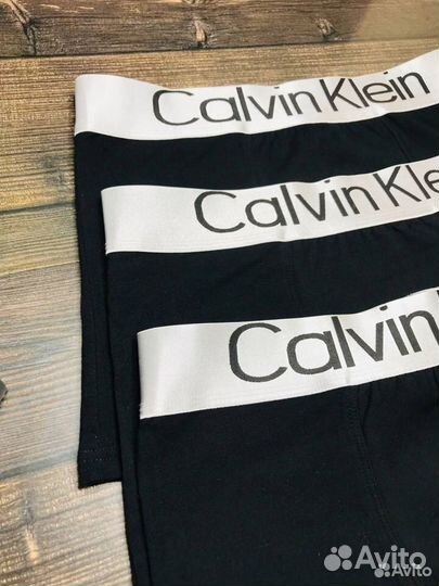 Трусы мужские боксеры черные calvin klein