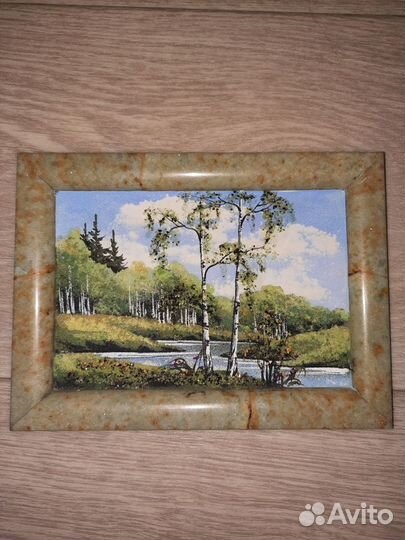 Панно картина из натурального камня