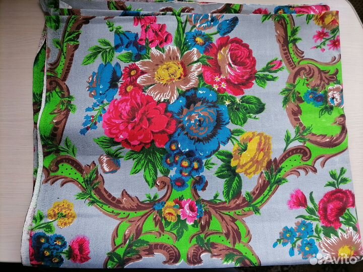 Ткань портьерная СССР, отрез 2 м * 120 см