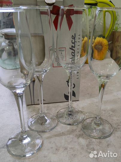 Фужер, бокалы для шампанского, 4шт