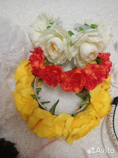 Ободок для волос, заколки, банты, шпильки