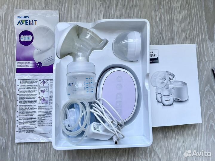 Молокоотсос avent электрический и контейнеры