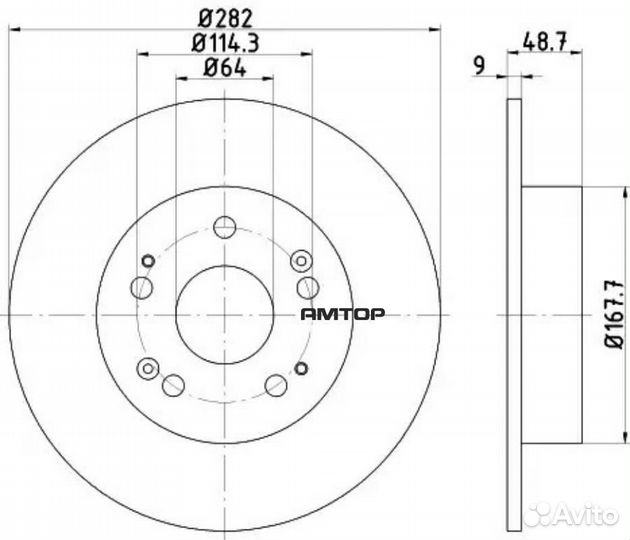 Nisshinbo ND8006K Диск тормозной зад
