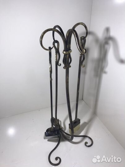 Кованый каминный набор,ручная ковка