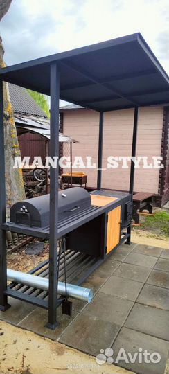 Мангал с печью под казан