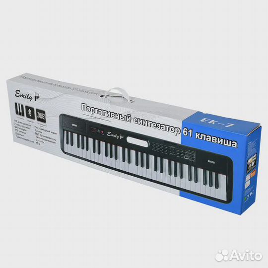 Портативный синтезатор emily piano EK-7 RD