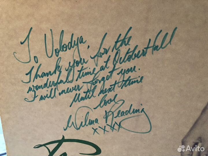 Автограф Вилма Рединг с поцелуями