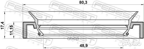 Сальник привода (50X80X11.2X17.4) toyota camry