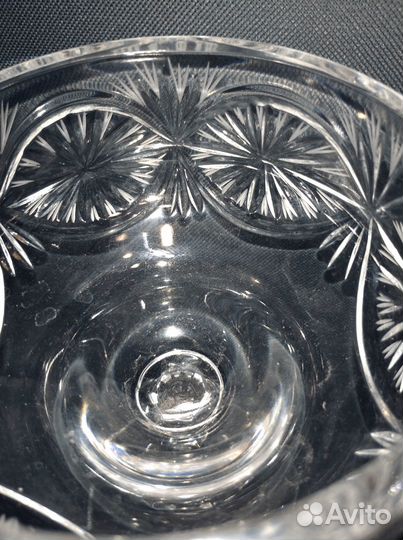 Вазы-конфетницы на ножке. Хрусталь СССР