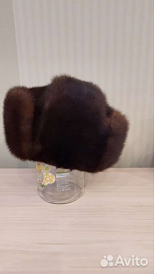 Норковая шапка мужская бу