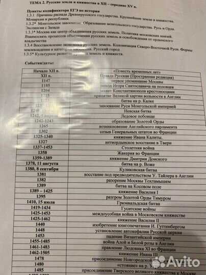 Подготовка к огэ/егэ по истории тетрадь