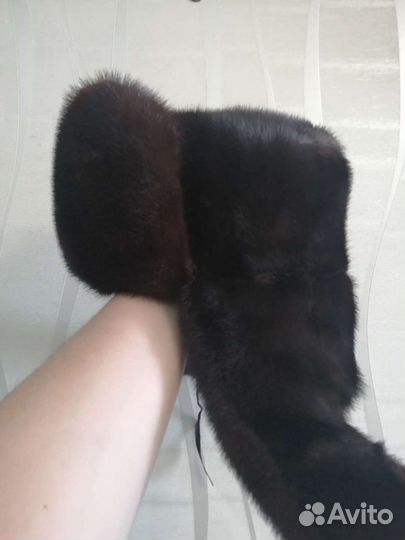 Норковая шапка мужская ушанка