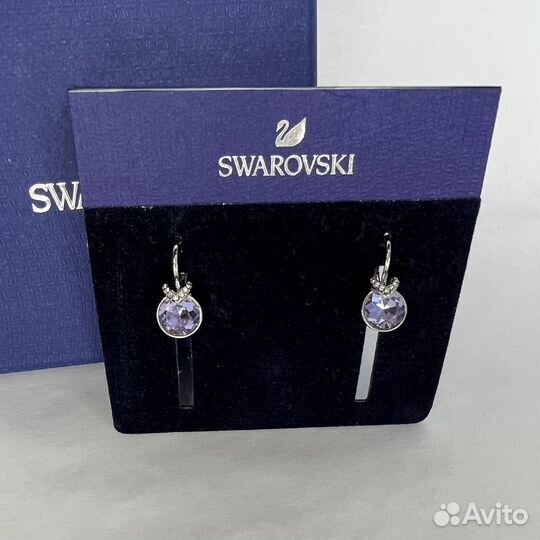 Swarovski Bella V сиреневые серьги