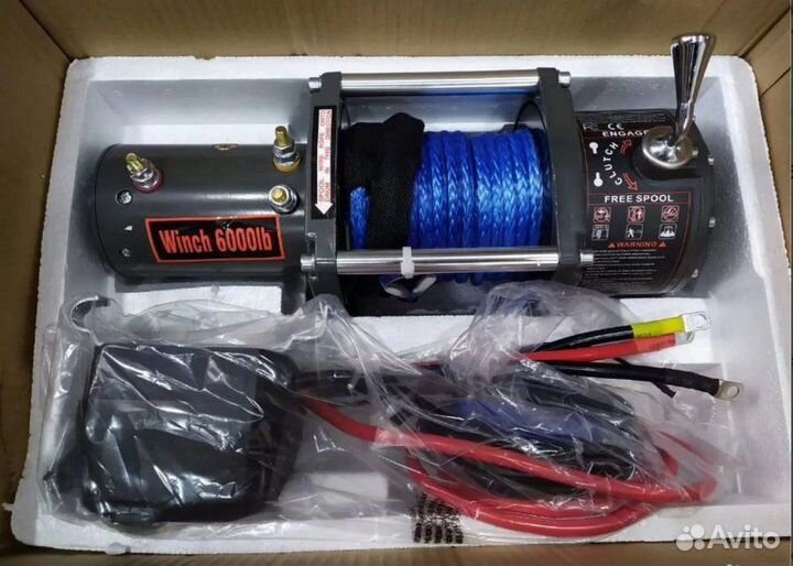 Лебедка 6000 синтетический трос Electric Winch