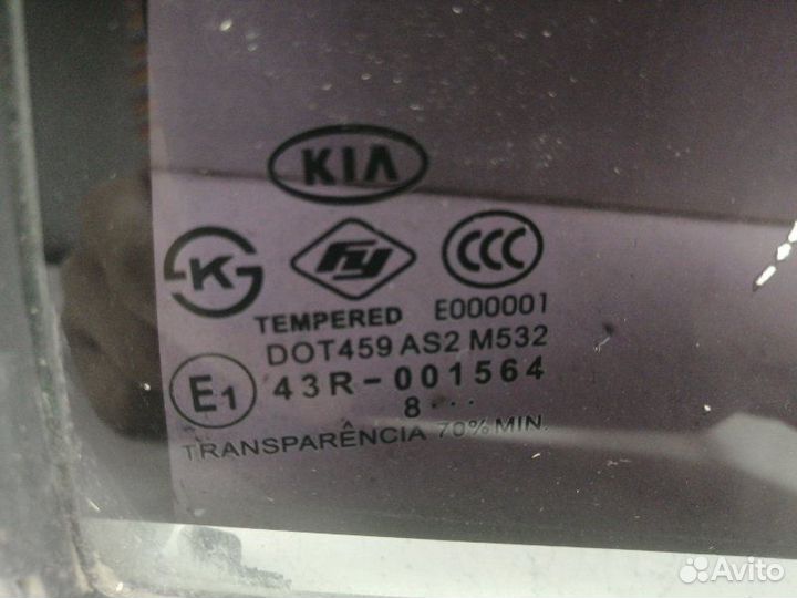 Стекло двери (форточка) заднее правое Kia Picanto