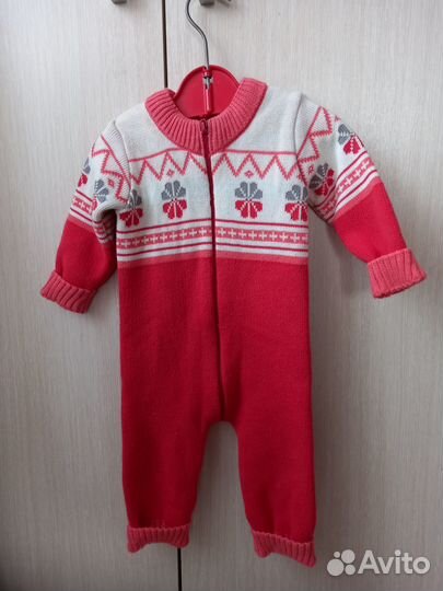 Шерстяной комбинезон для девочки,размер 68-74