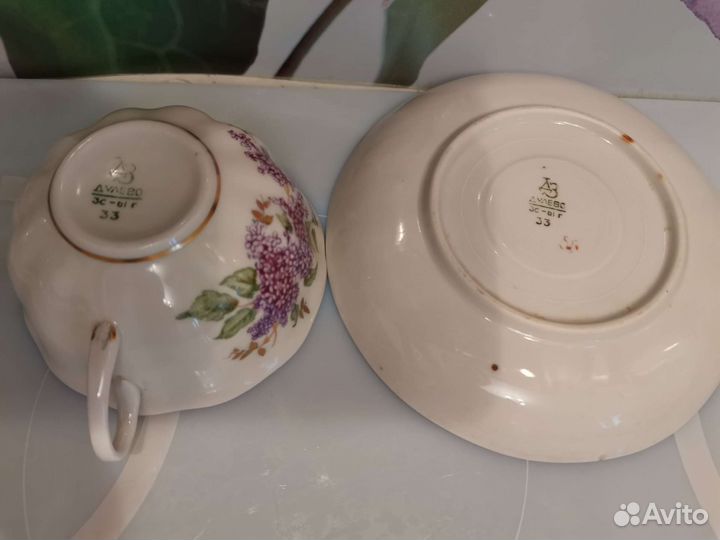 Чайные пары Сирень Дулёво 1960-61-62гг