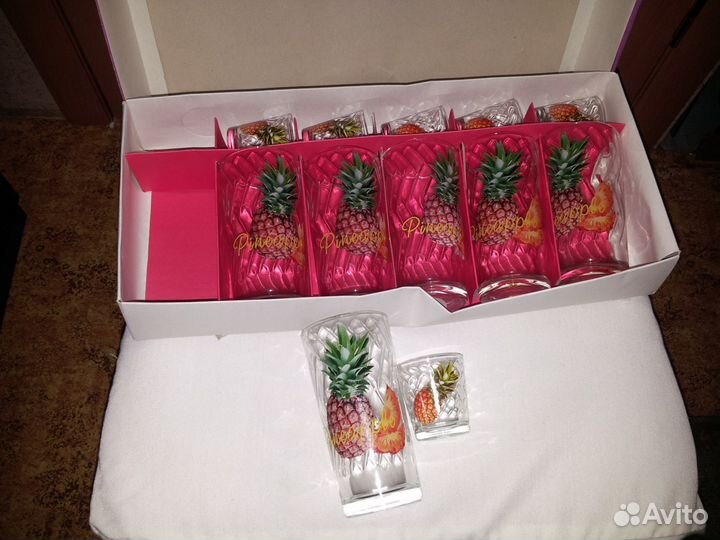 Набор из 6 стаканов для сока и 6 рюмок