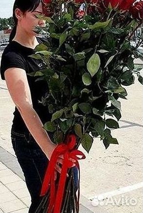 Розы высокие Доставка цветов