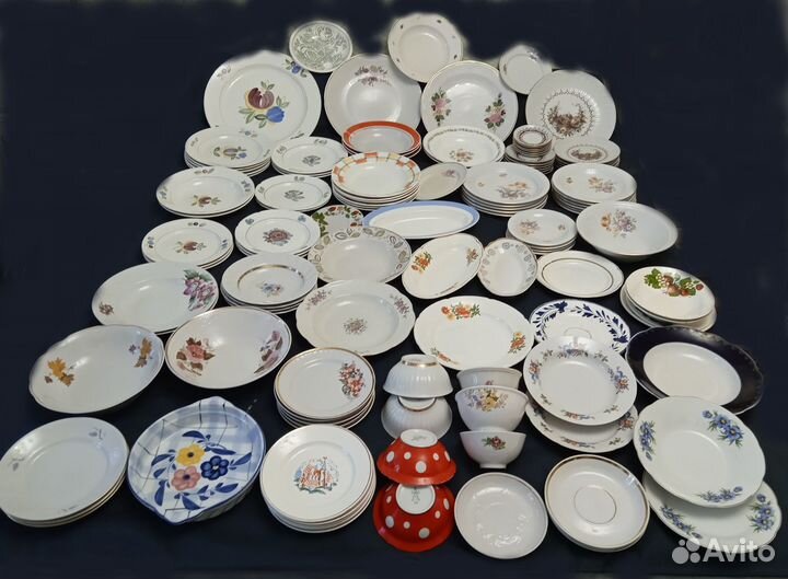 Фарфор Фаянс СССР Тарелки Пиалы Салатники Блюдо