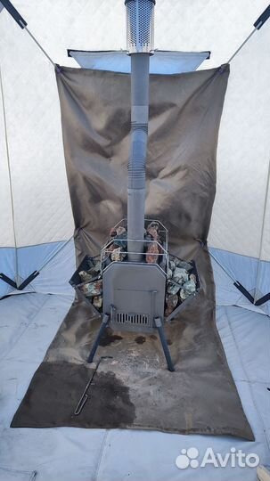 Мобильная баня палатка с печью доставка