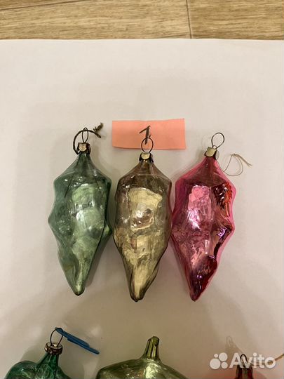 Елочные игрушки СССР кристаллы и льдинки